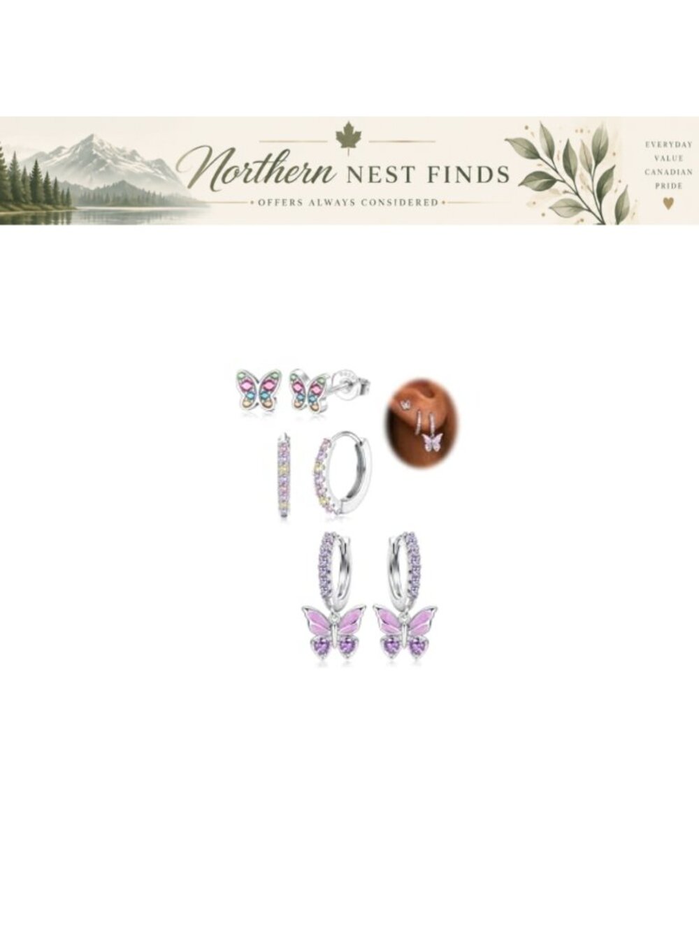 925 Sterling Silver Post Stud Earrings Hypoallergenic Women Jewelry Set